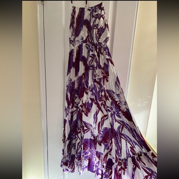 NWT Free People maxi dress purple white size M - Picture 4 of 14